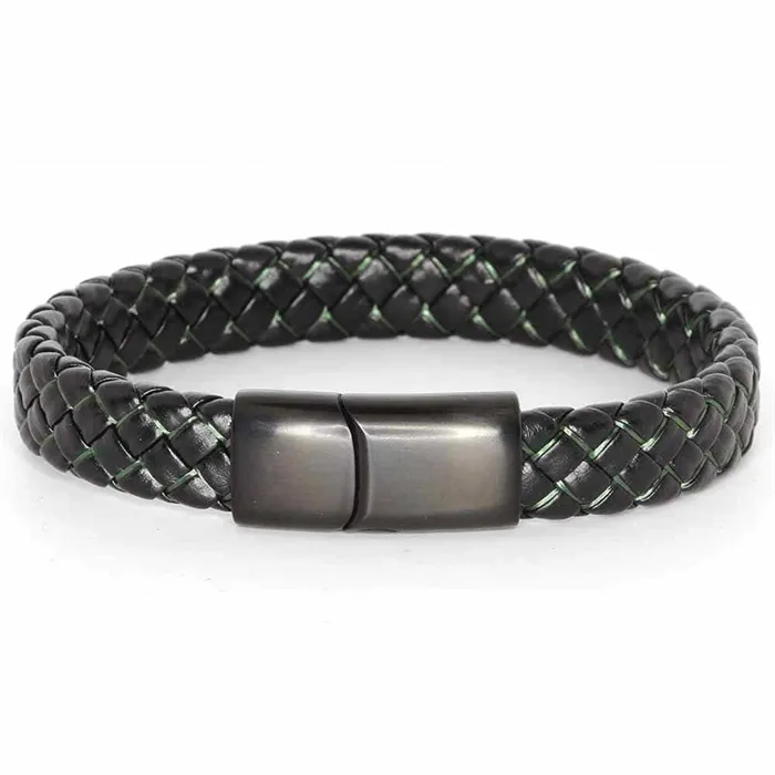 Major Green Line Læderarmbånd - Stilfuldt og Unikt!