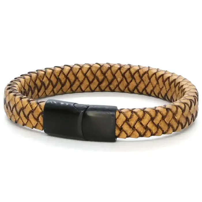 Robust Old Læder Major Armbånd i Brun - Unik Stil!