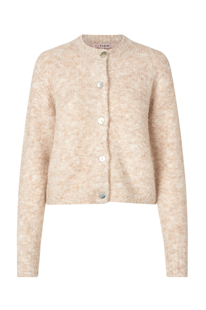 A-view - Strik - Audrey New Knit Cardigan - Sand