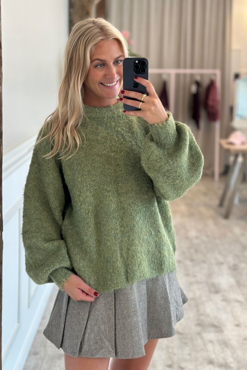 A-view - Patrisia New Knit Pullover - Skøn grøn strik
