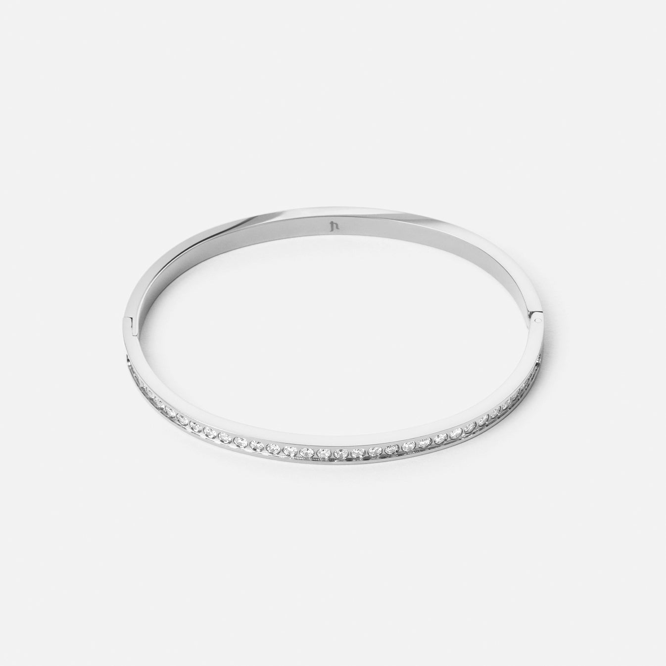 Zircon Bangle i Sølv 4mm - Elegante Smykker på Tilbud