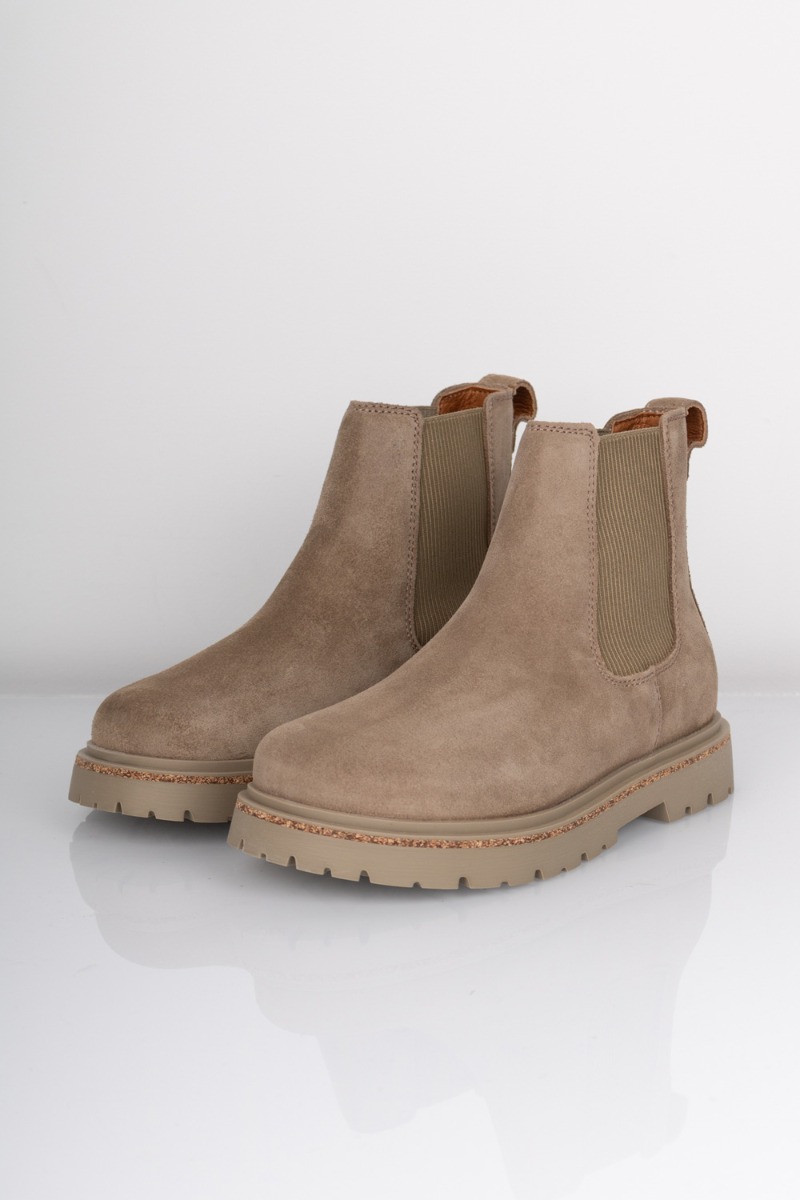 Birkenstock - Sko - Highwood Slip On Women Suede Leather - Taupe