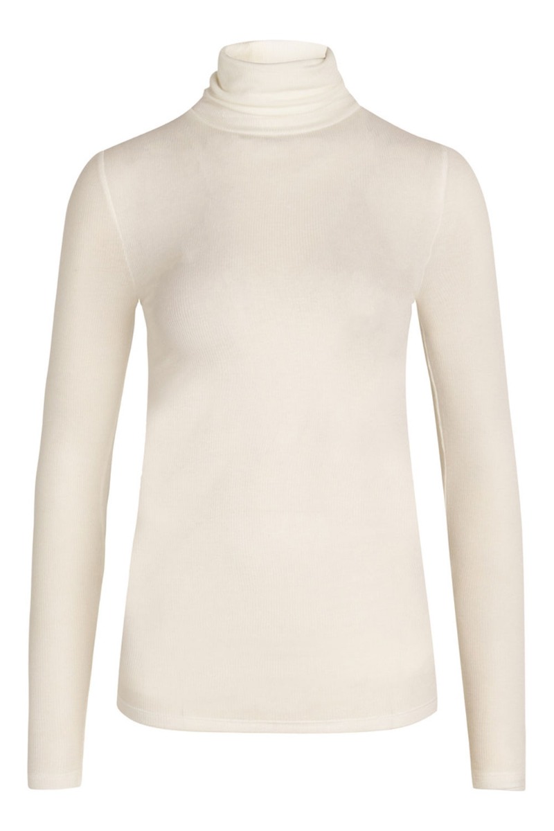 Bruuns Bazaar – Bluse – Angelabb Rullekrave – Hvid Perle