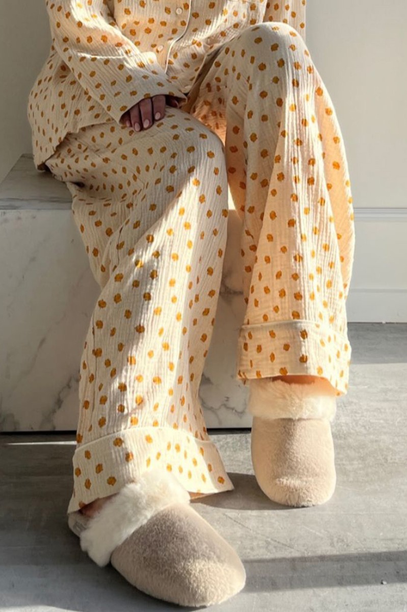 Stories From The Atelier Bukser - Pajamas Pants - Beige Blomst