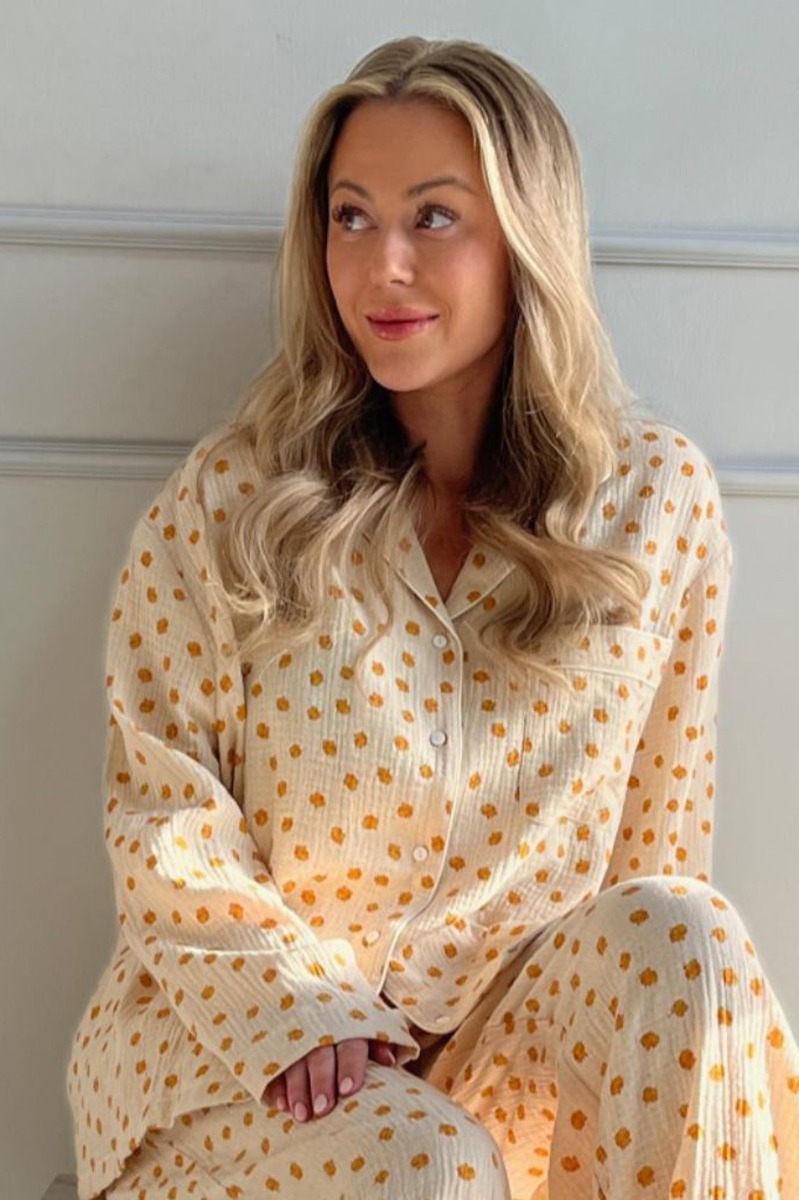 Stories From The Atelier Pajamas Skjorte - Beige Blomst