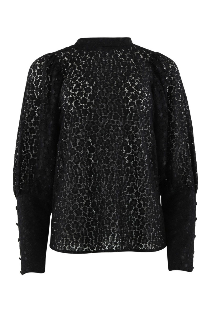 Elegant bluse med blonder - Maja 2 Tone Lace - Udsalg!