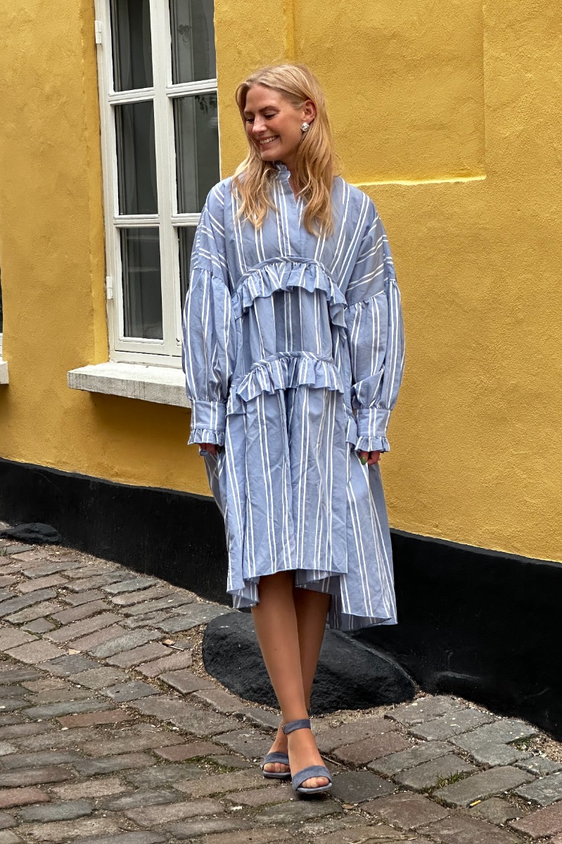 Stories From The Atelier Kjole - Star Dress - Lys Blå Udsalg