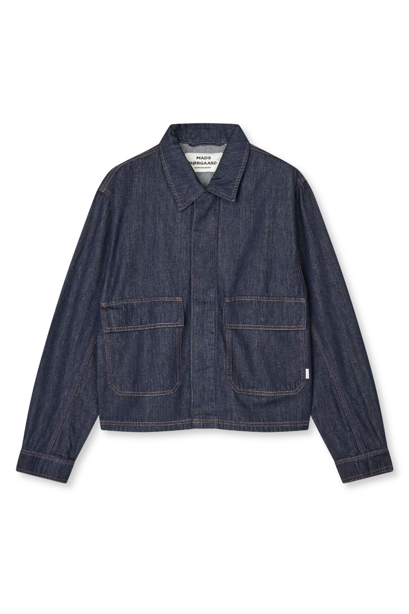 Mads Nørgaard - Cosy Denim Solar Jakke - Mørk Indigo