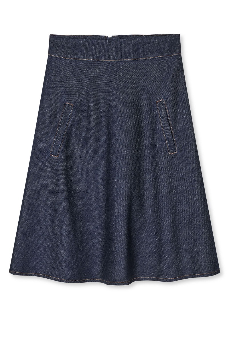 Mads Nørgaard - Cosy Denim Stelly Nederdel - Mørk Indigo