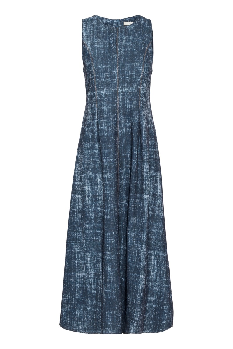 Gestuz - Gzdemia P Lang Kjole - Mørk Denim Struktur
