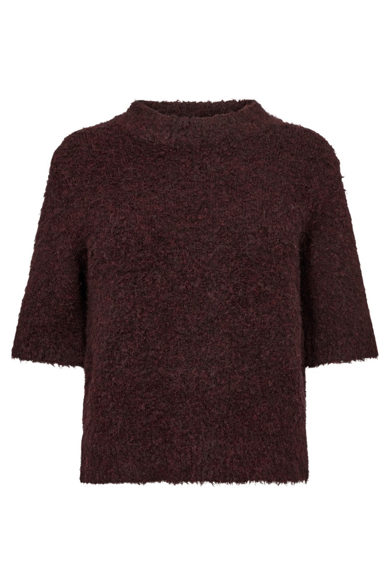 A-view Dinea Strikpullover - Bordeaux til Efteråret