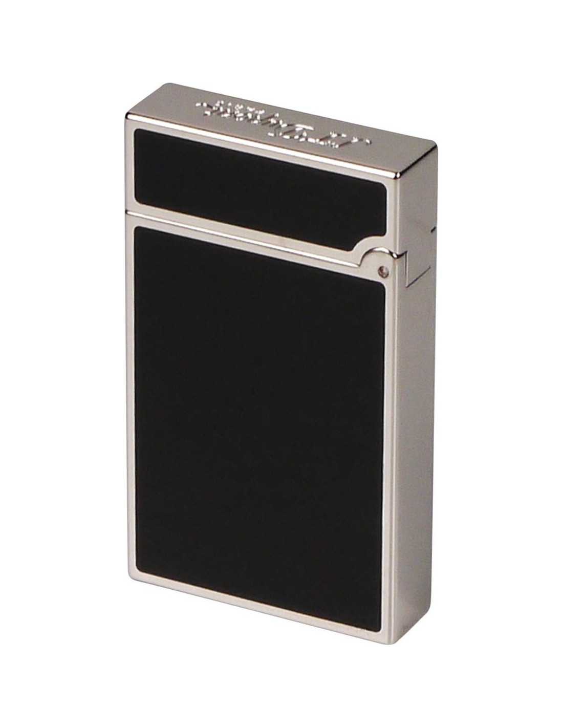 S.T. Dupont Ligne 2 Slim Lighter i Sort Lakeret Palladium