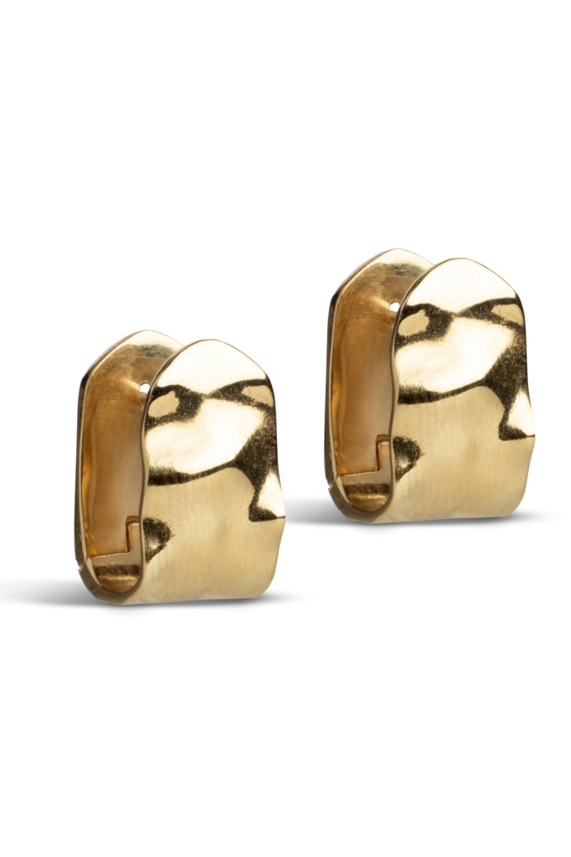 Enamel Hoops Ziva Øreringe i Guld - Eksklusiv Stil