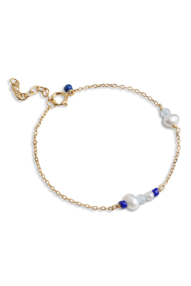 Enamel Armbånd - Bracelet Sofia i Blå Nuancer