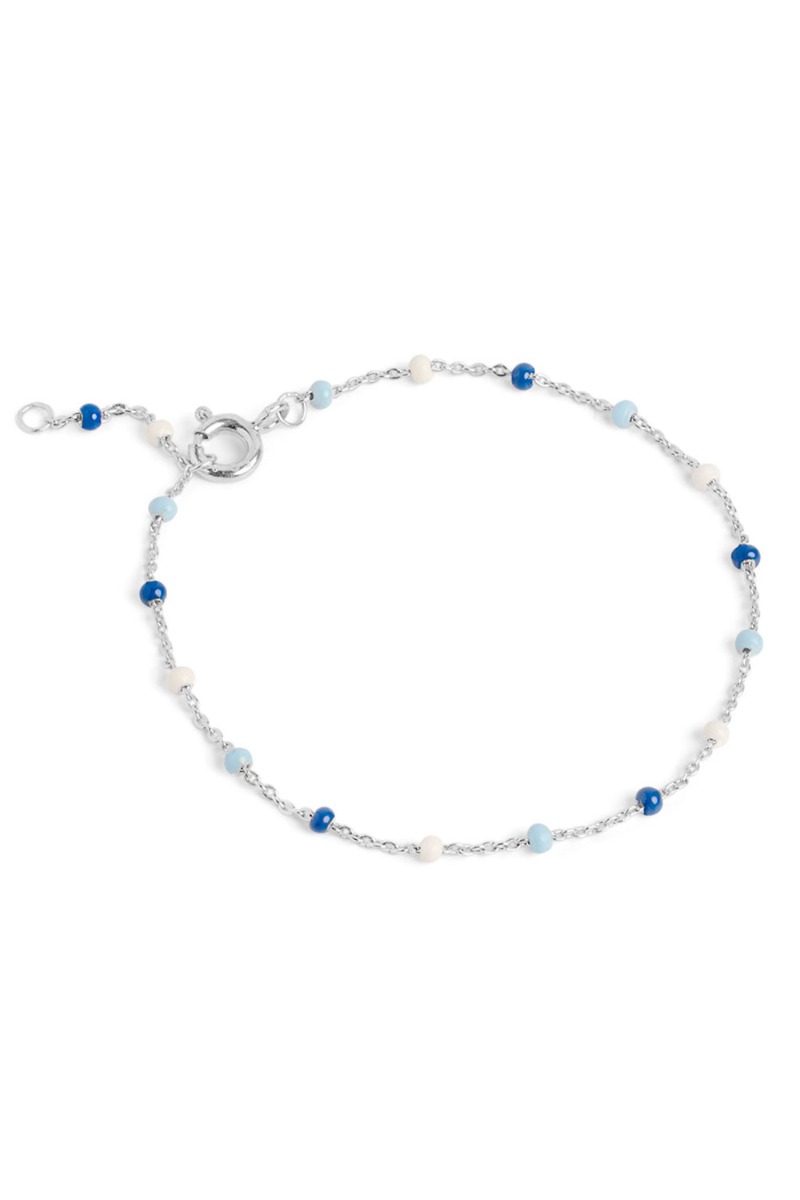 Enamel - Lola Armbånd med Blå Perler - Feststyle