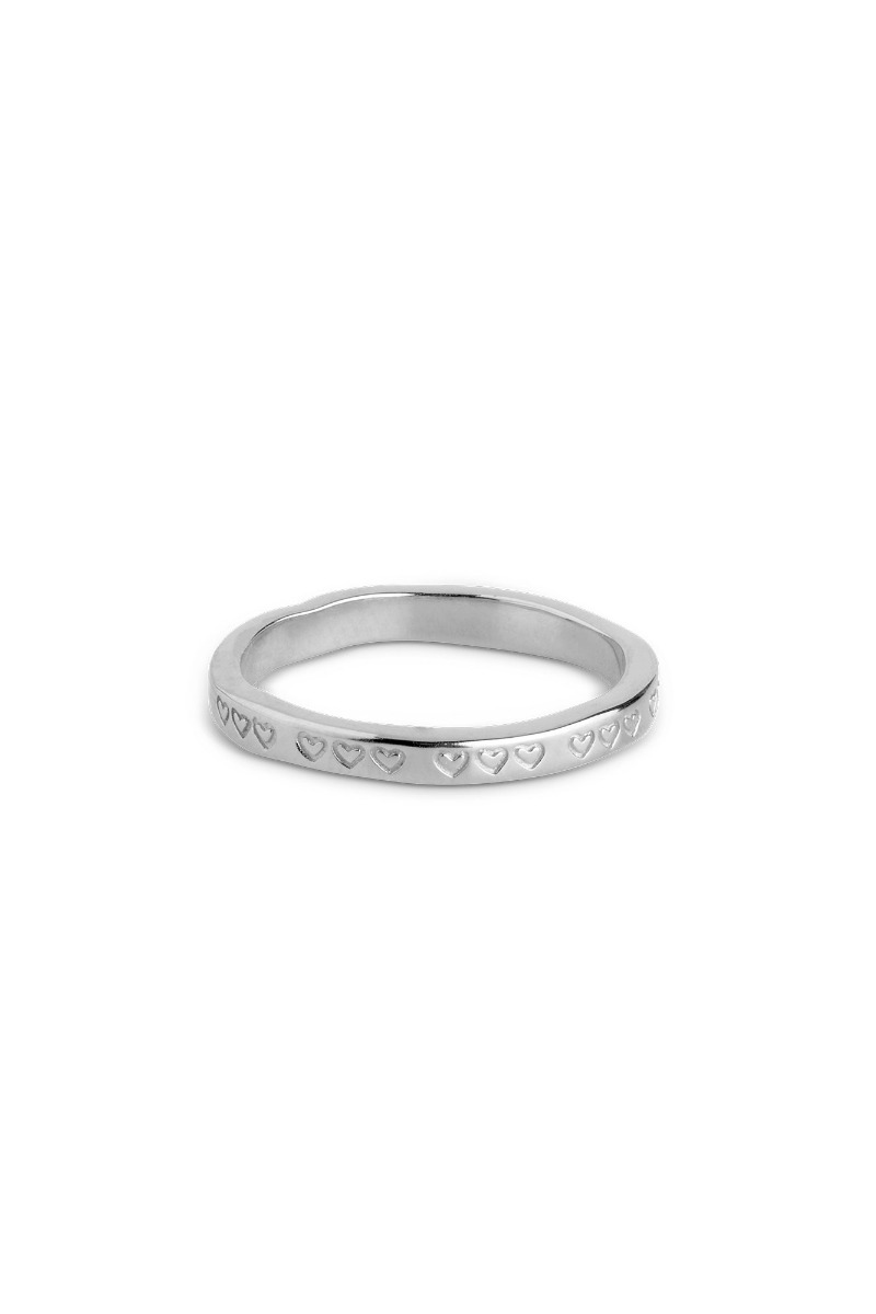 Hjerteformet Ring i Sølv fra Enamel - Fantastisk Tilbud!