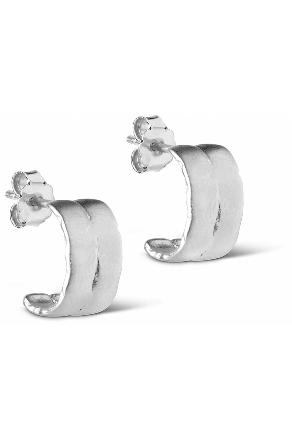 Enamel - øreringe - Agnes Hoops i sølv - Elegant design