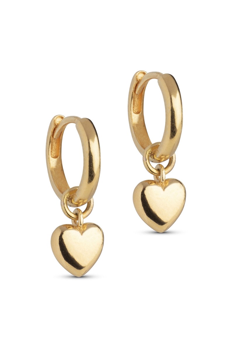 Enamel - øreringe - Amore Hoops - Guld