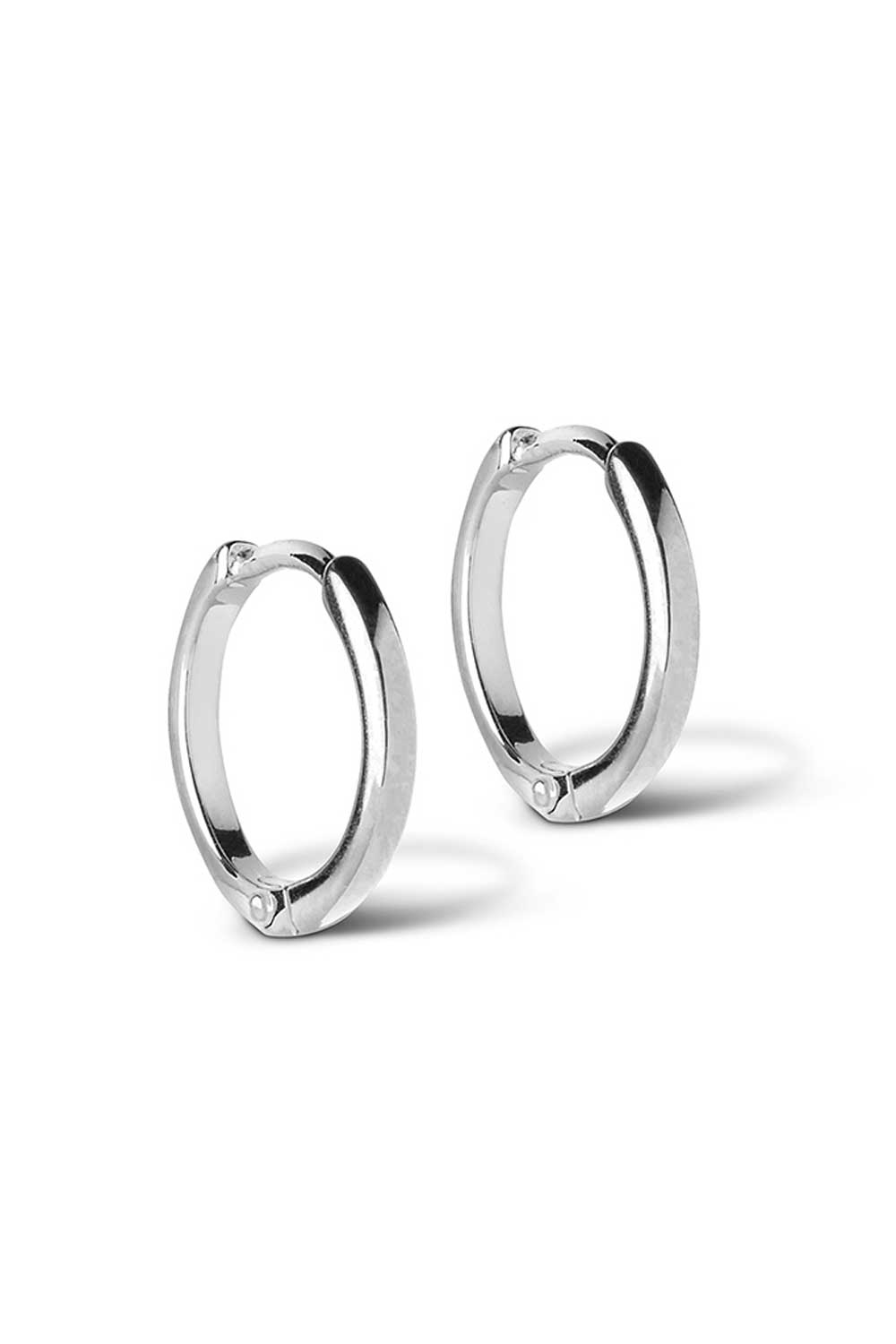 Enamel - øreringe - Classic Hoops - Silver