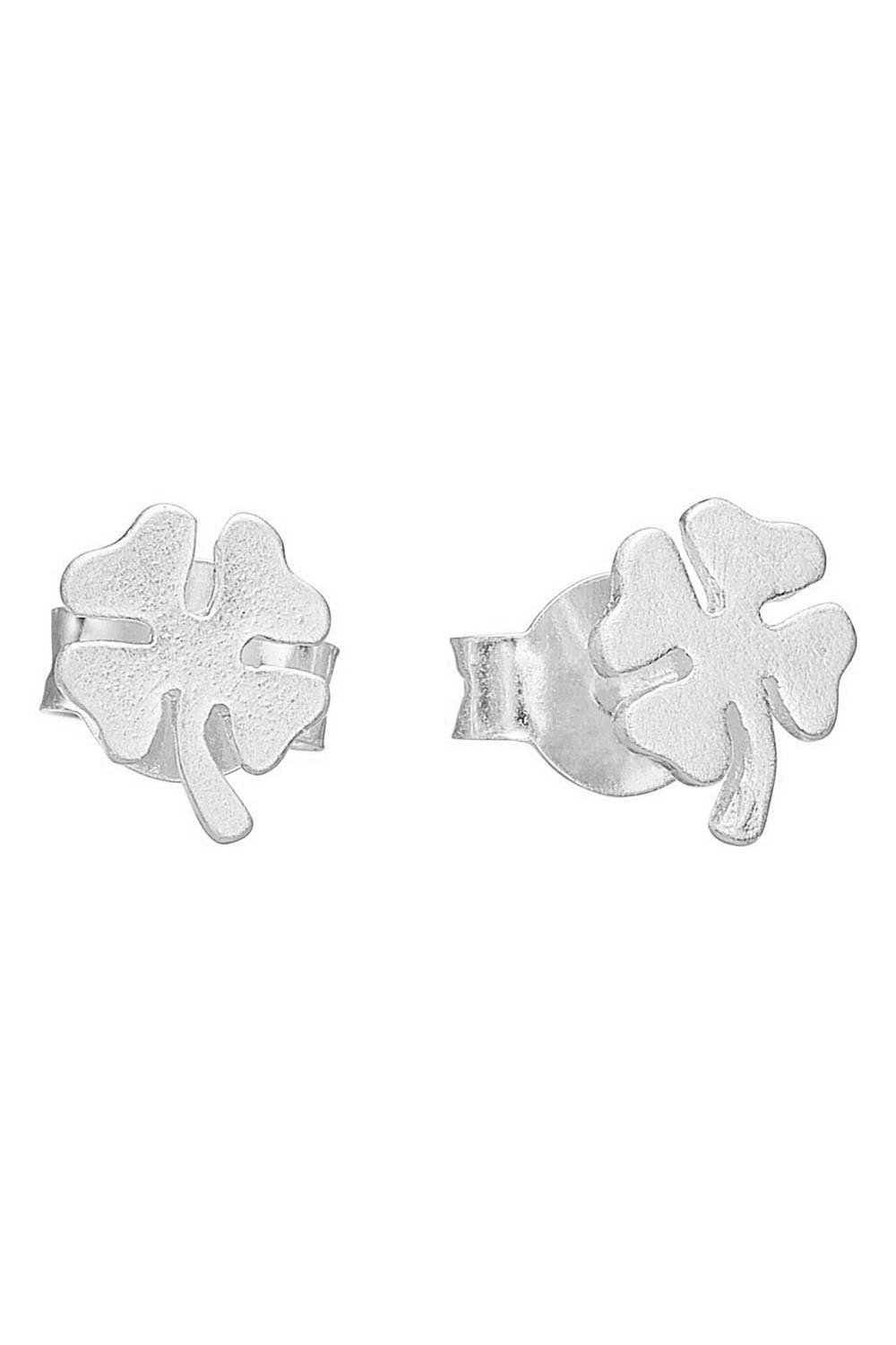 Enamel øreringe Clover i sølv - Smykke med firkløver