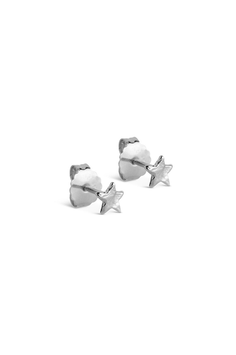 Enamel Øreringe - Studs Star Energy i Sølv
