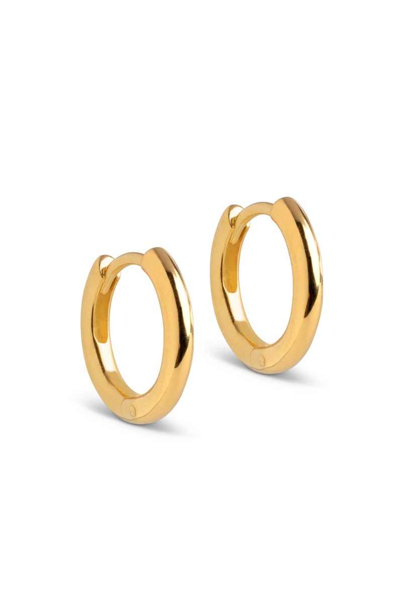 Chunky Guld Hoops Øreringe fra Enamel - Klassisk Elegance