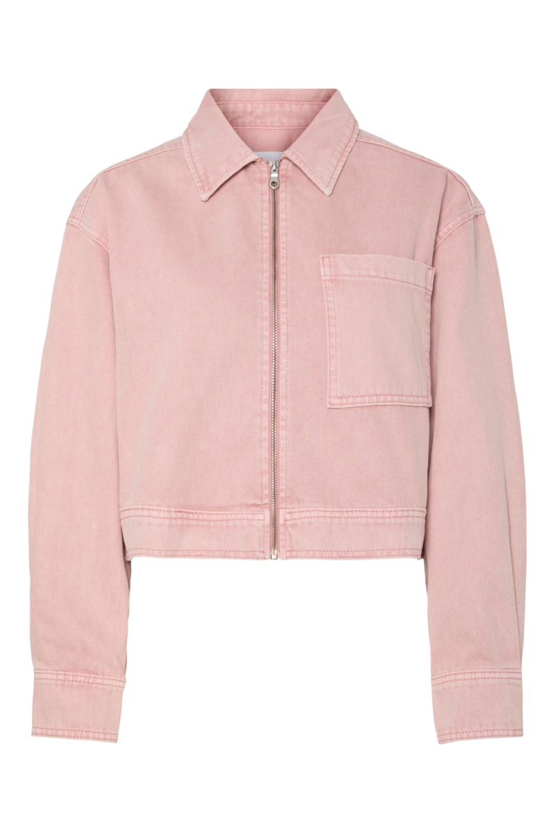 Yas - Jakke - Yassun Ls Crop Denim Jacket S - Fest Zephyr