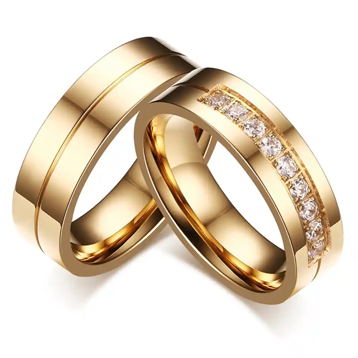 Himmelsk Guld Ring - Perfekt til Forlovelse eller Vielse