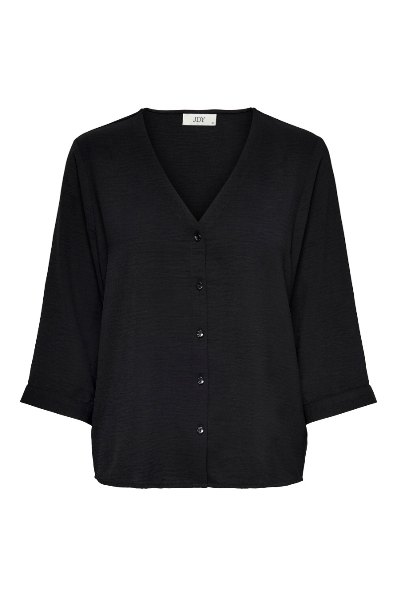 JDY Bluse - Lion Life Capote 34 i Sort - Fantastisk Tilbud!