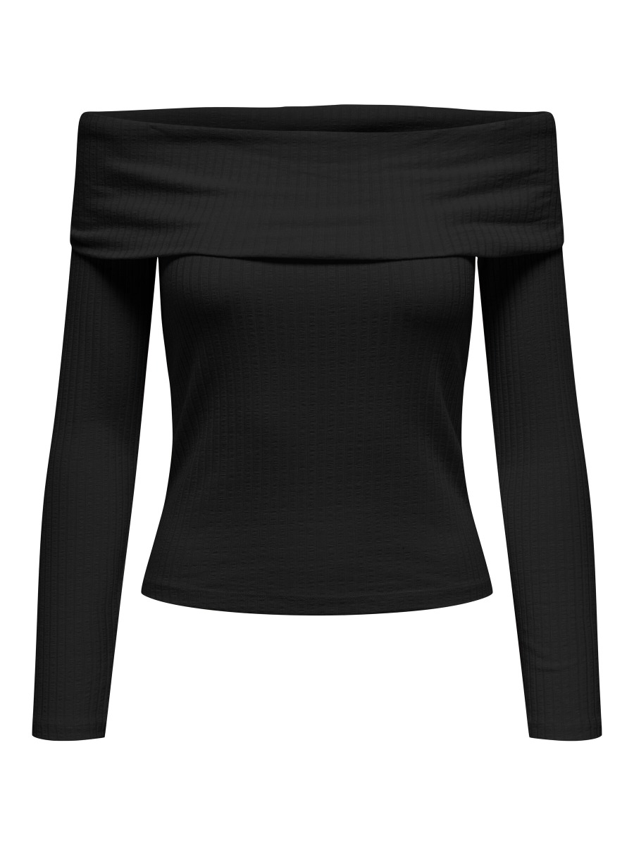 Jdy - Top - Jdy Fransiska Ls Off Shoulder Top - Black