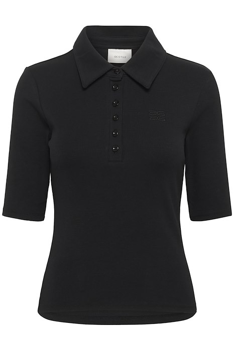 Gestuz T-shirt - Gzdrew Polo Top - Sort Elegance