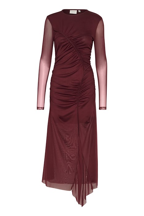 Gestuz - Kjole - Messigz Ls Long Dress - Blood Red