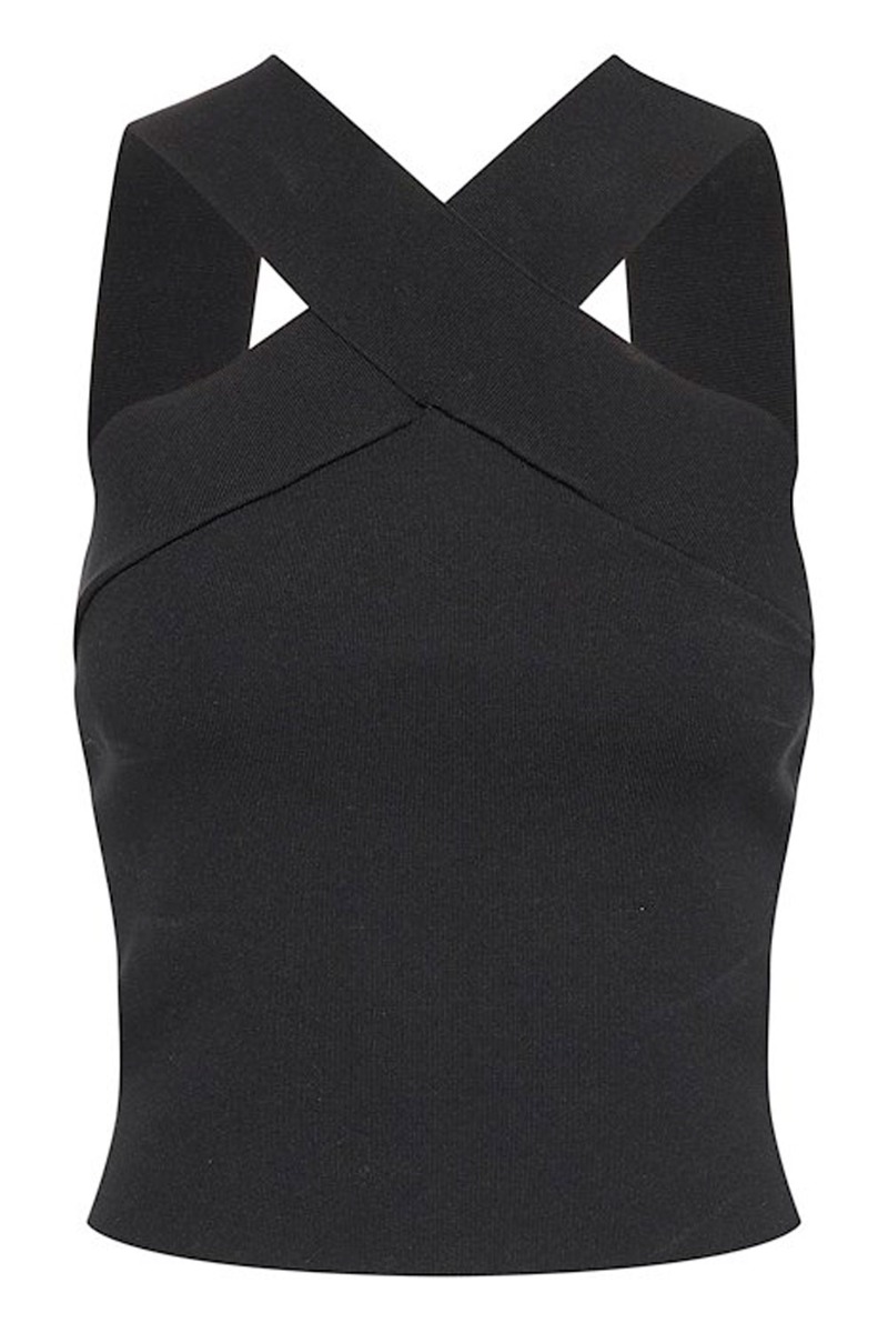Gestuz - Shilagz Top - Sort Halterneck til Fest