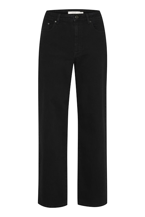 Gestuz - Jeans - Zolinagz Hw Wide Jeans - Washed Dark Black