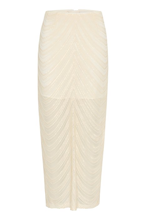 Gestuz - Nederdel - Gliragz Hw Long Skirt - Butter Yellow Sequins