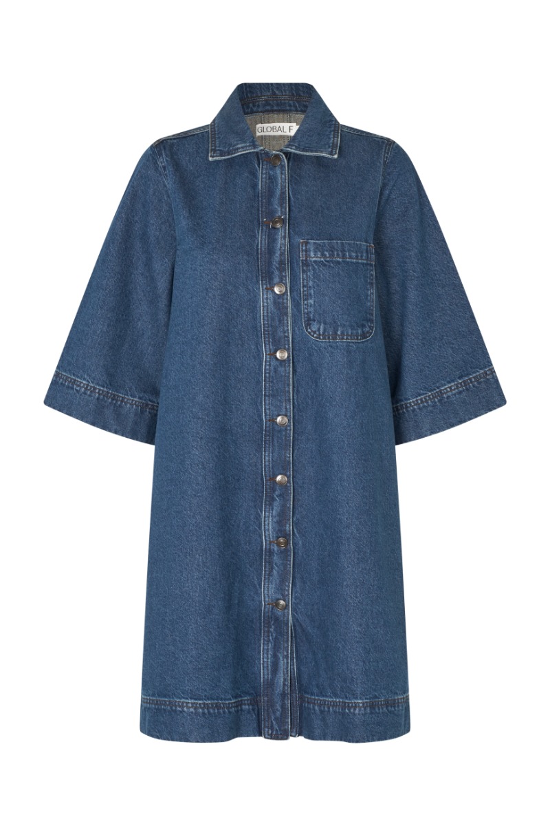 Global Funk - Denim Kjole - Mera-g - Mud Stone Wash