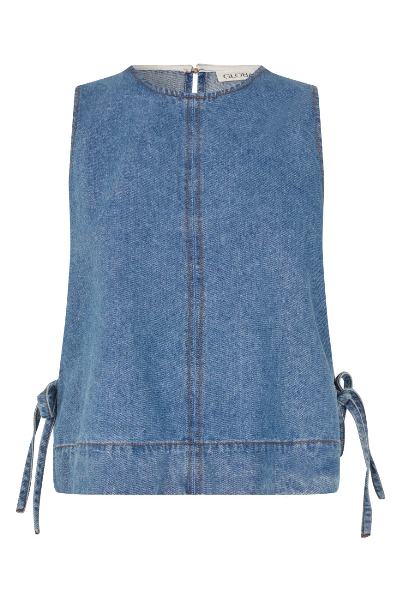Global Funk - Bluse - Ribba-g - Mid Vintage Blue Udsalg