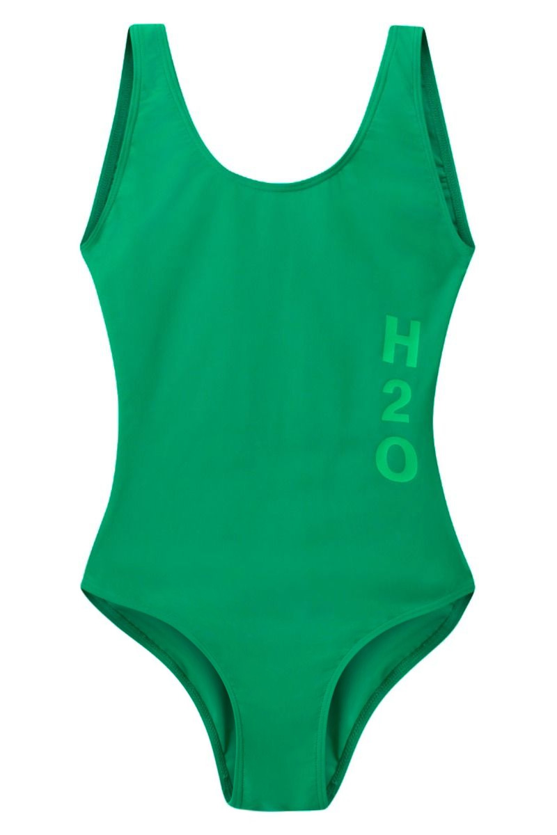 H2O Badedragt - Tornø Logo i Posy Green på Udsalg