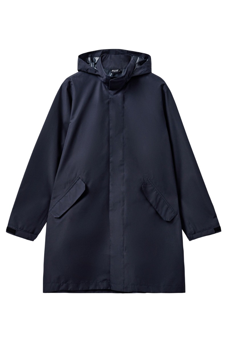 H2O Regnjakke - Basic Rømø Lw Lang - Navy Jewel