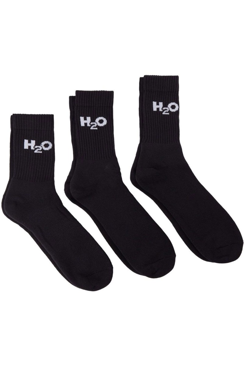 H2O Strømper - 3-pak i Sort - Komfort til Sport og Hverdag