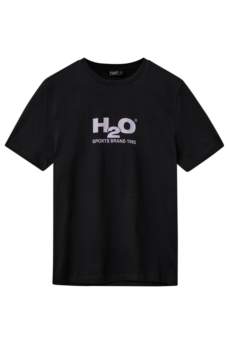 H2O Logo T-shirt i Navy - Unisex Kvalitetstilbud