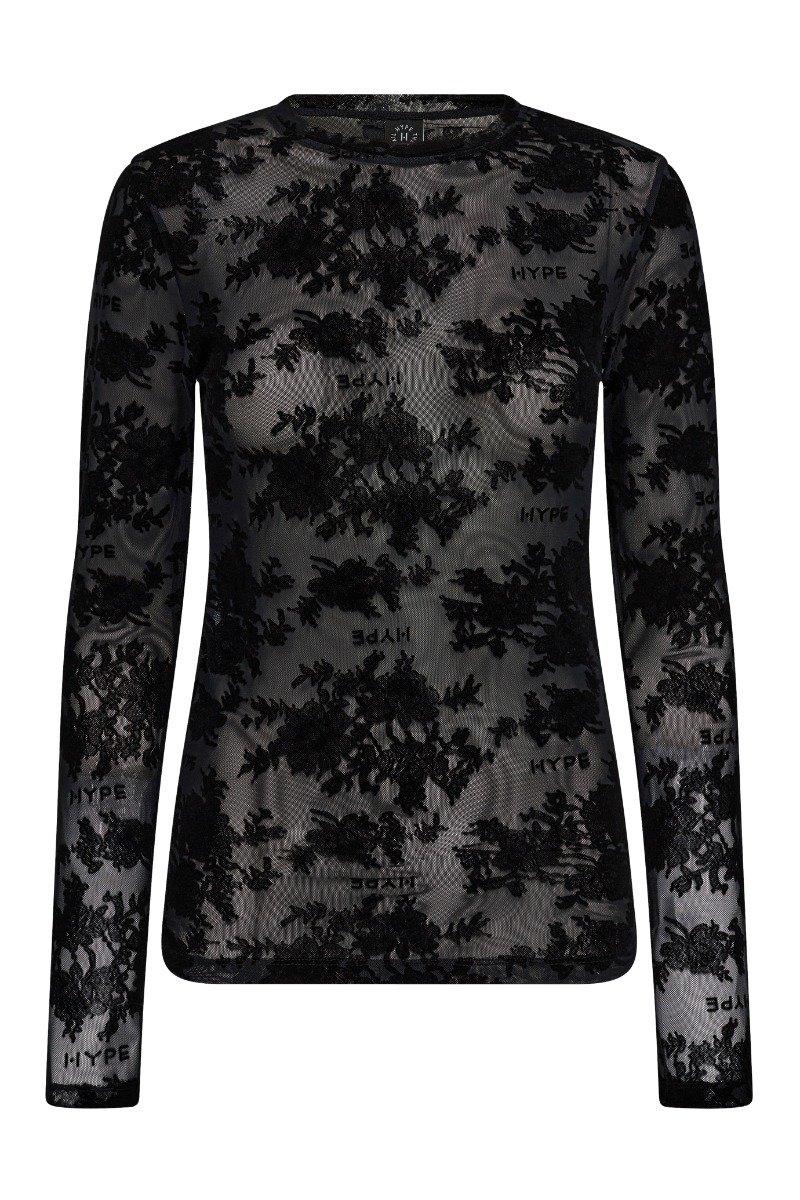 Hype The Detail - Sort Blonde Bluse til Festbrug