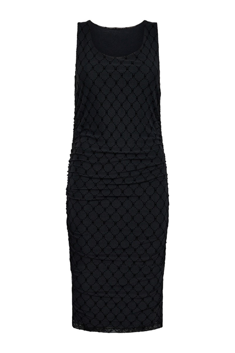 Hype The Detail - Mesh Kjole - Sort med Logo Print