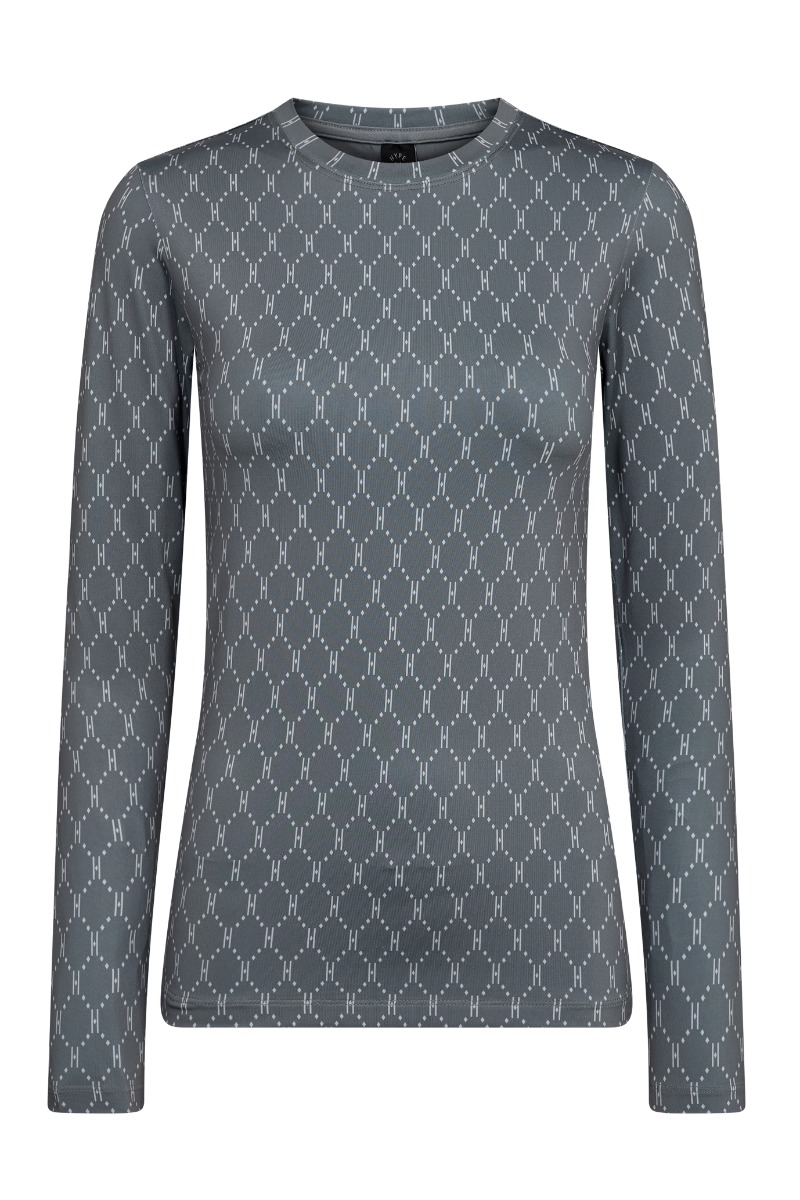 Hype The Detail - Langærmet Bluse - Grå Mønster