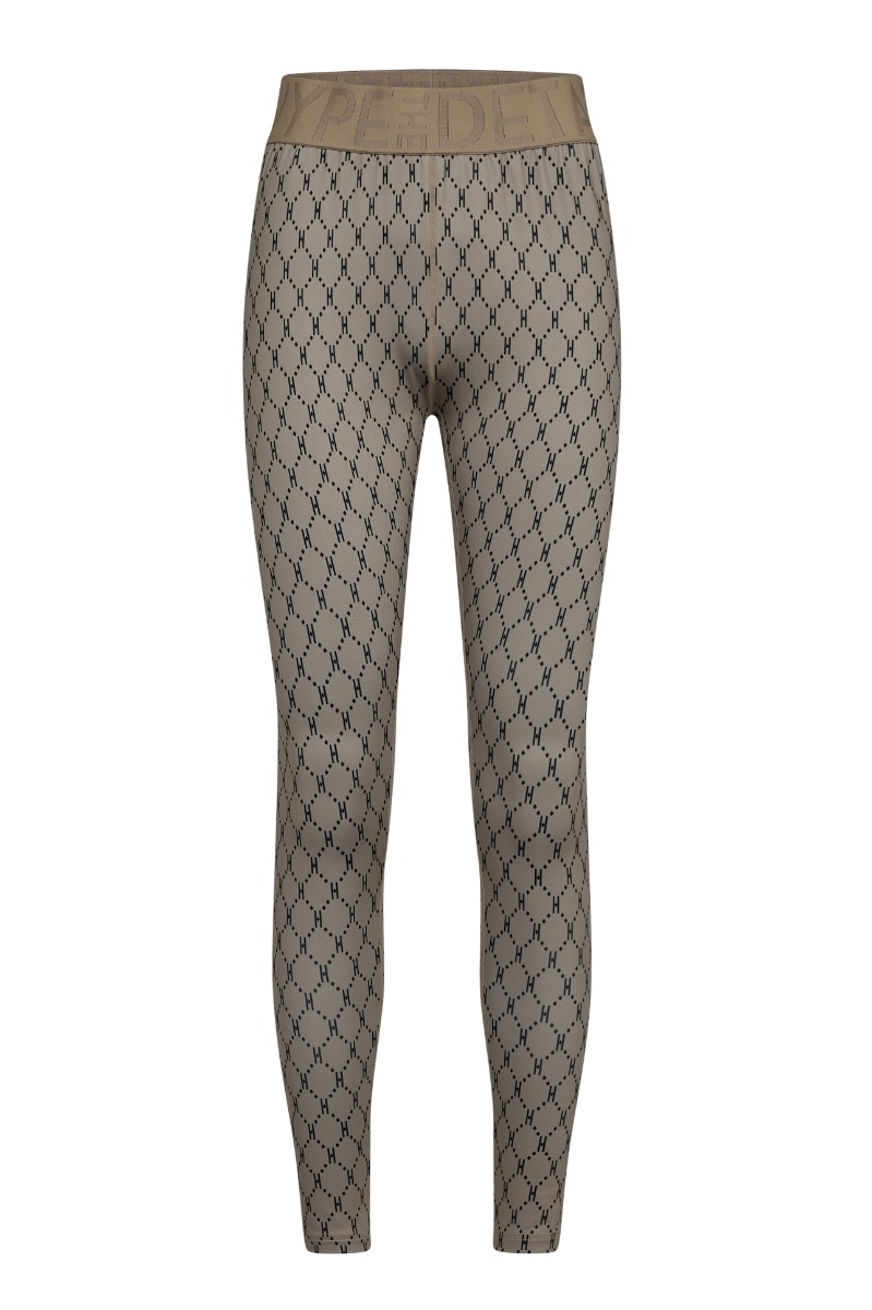Hype The Detail - Mønstret Leggings - Sand Jewel Box