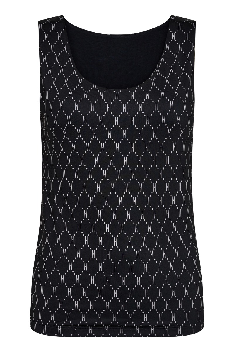 Hype The Detail - Printed Top i Sort - Fantastisk Tilbud!