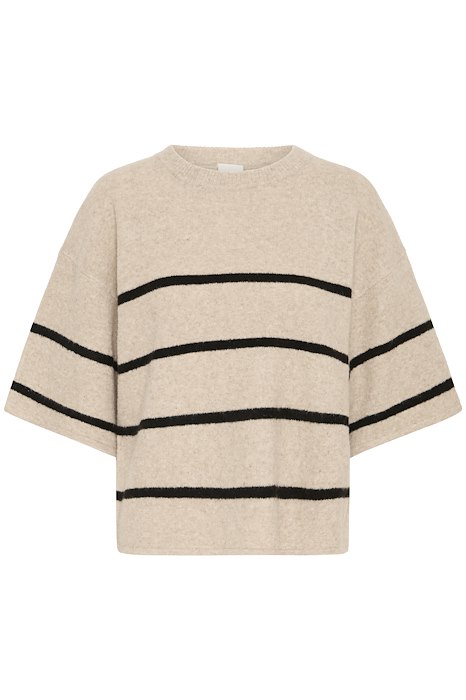 Ichi - T-shirt - Dasila - Oatmealmeteorite Stripe