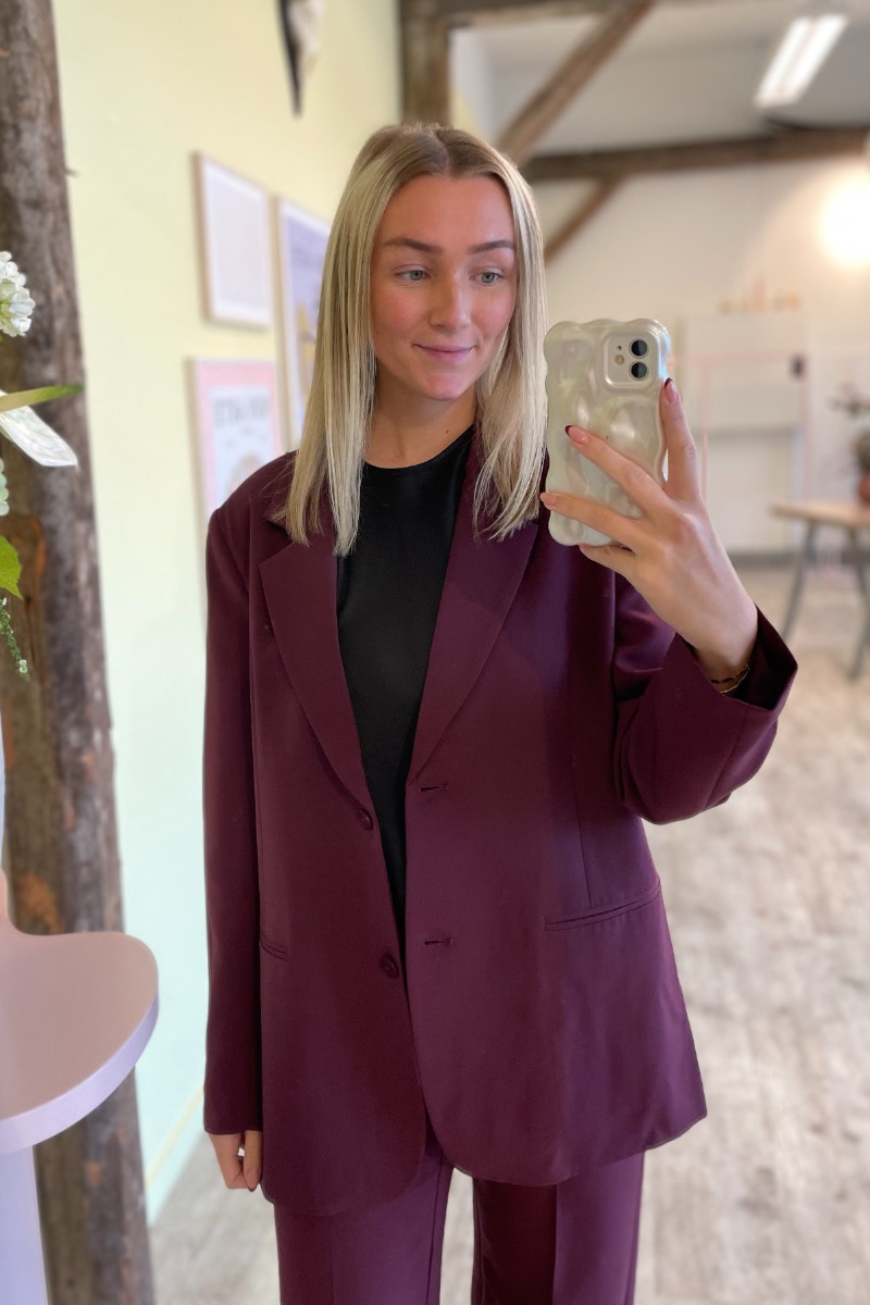 Ichi Blazer - Ih Lexi Oversized i Bourgogne Farve