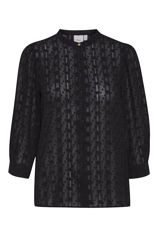 Ichi - Bluse med blondedetaljer - Ix Rosie Ms 2, Sort