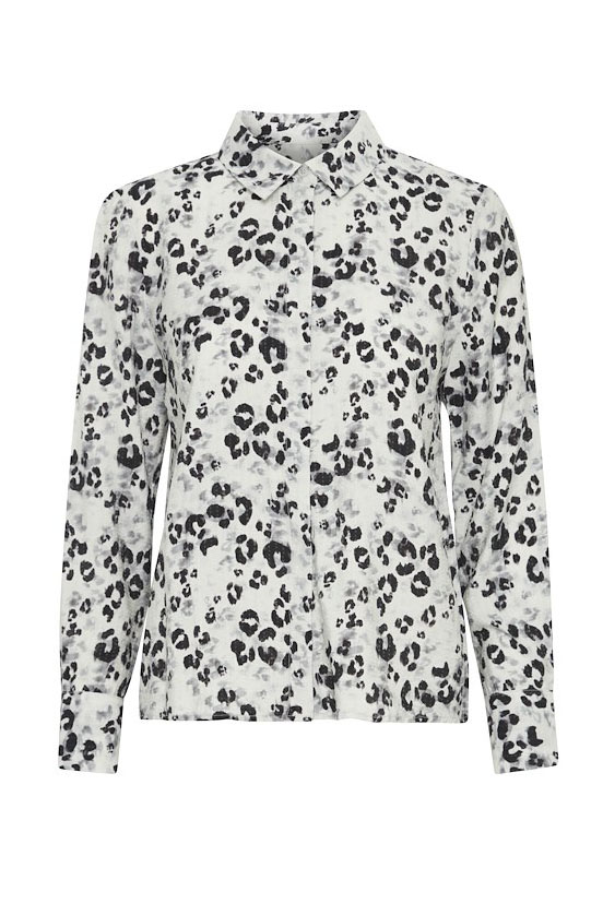 Ichi - Bluse med Leo Print - Udsalg hos Lykke by Lykke